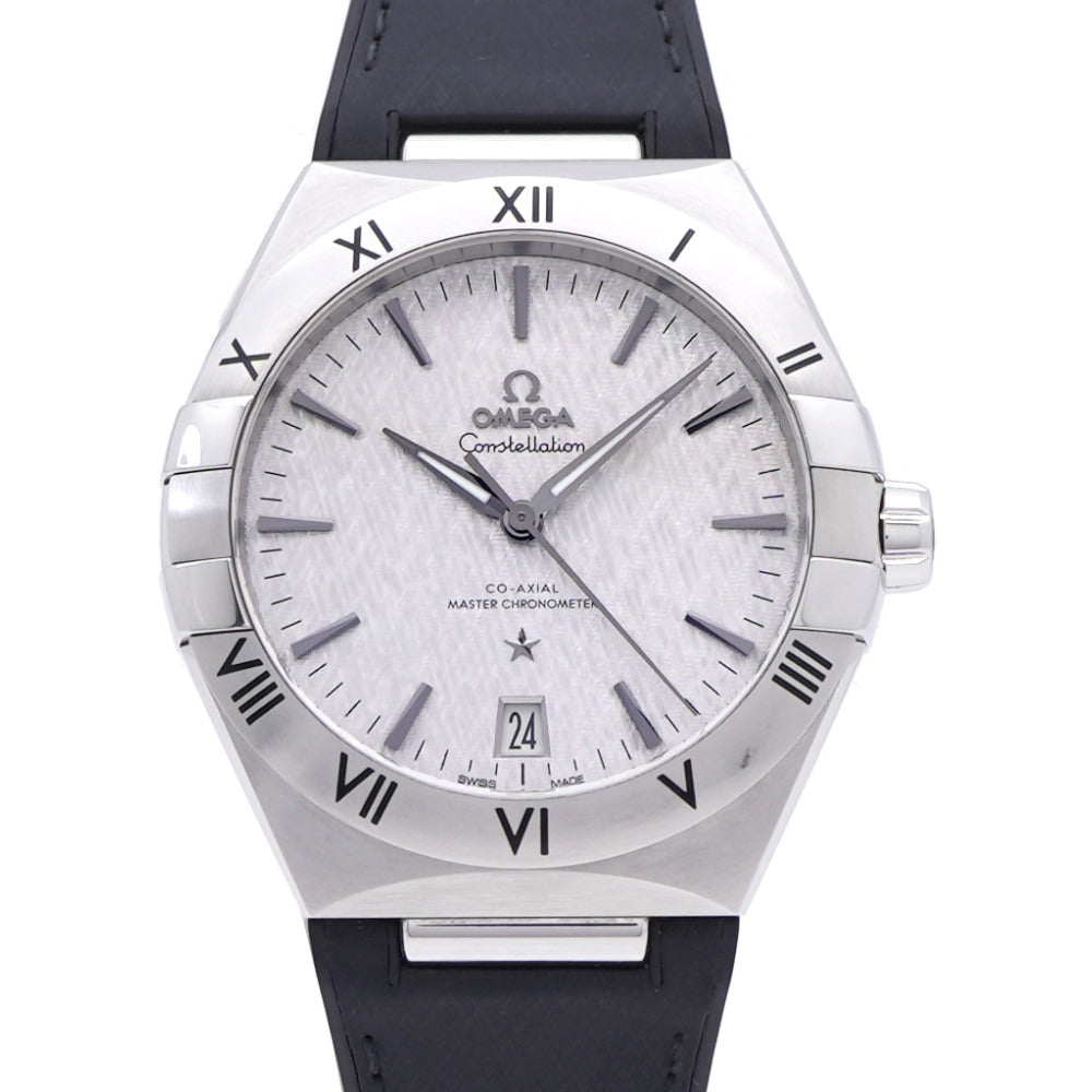 新品同様 オメガ コンステレーション コーアクシャル マスタークロノメーター 131.12.41.21.06.001 自動巻き 腕時計 SS/ラバー シルバー 0226【中古】OMEGA メンズ