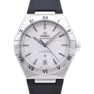 新品同様 オメガ コンステレーション コーアクシャル マスタークロノメーター 131.12.41.21.06.001 自動巻き 腕時計 SS/ラバー シルバー 0226【中古】OMEGA メンズ