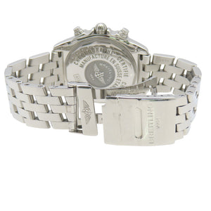 美品 ブライトリング クロノコックピット ダイヤベゼル A13358 自動巻き 腕時計 SS/ダイヤモンド ホワイトシェル 0227【中古】BREITLING メンズ