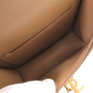 美品 バーバリー モノグラム ロゴ レザー ベージュ ショルダーバッグ 0248【中古】BURBERRY