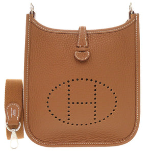 未使用 エルメス エブリンTPM アマゾン トリヨンクレマンス ゴールド シルバー金具 K刻印(2025年製) ショルダーバッグ 茶 0277 【中古】 HERMES