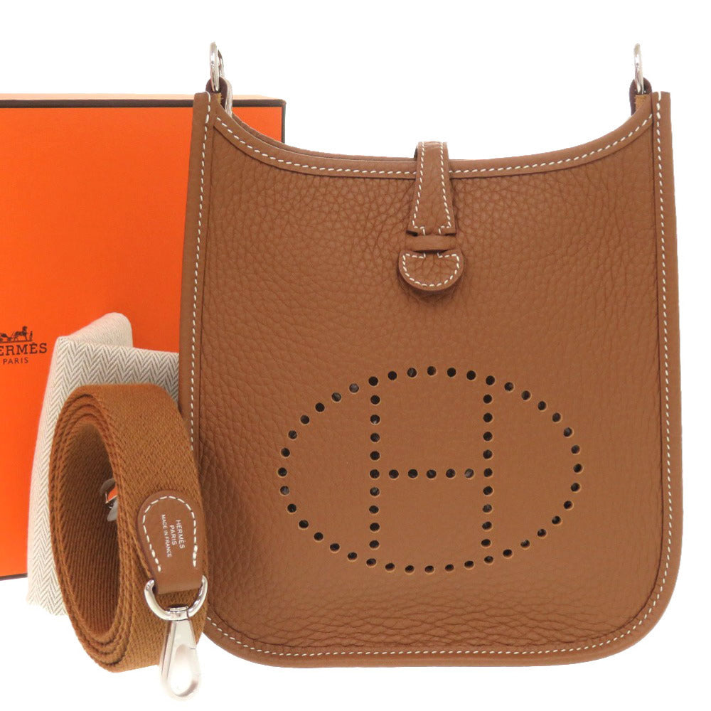 未使用 エルメス エブリンTPM アマゾン トリヨンクレマンス ゴールド シルバー金具 K刻印(2025年製) ショルダーバッグ 茶 0277 【中古】 HERMES