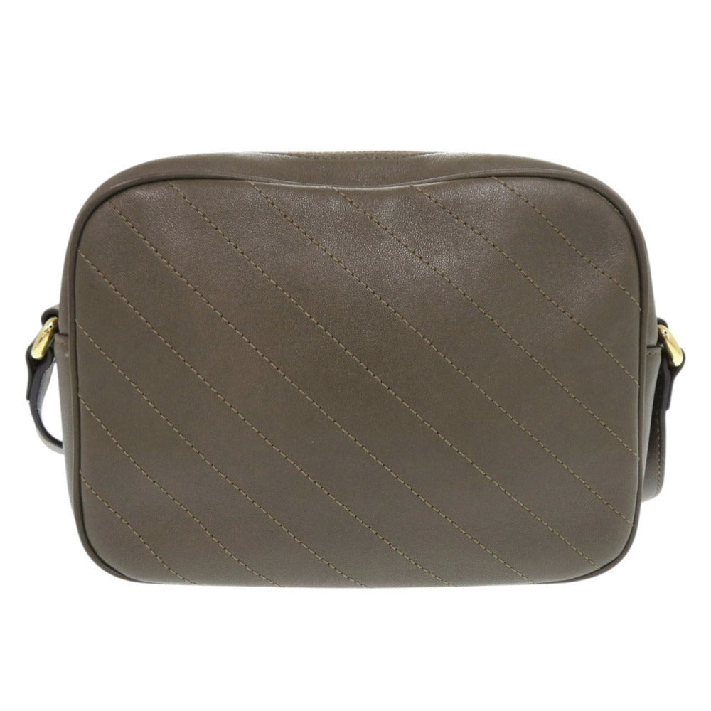 美品 グッチ ブロンディ 742360 レザー ブラウン ショルダーバッグ 0312【中古】GUCCI