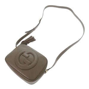 美品 グッチ ブロンディ 742360 レザー ブラウン ショルダーバッグ 0312【中古】GUCCI