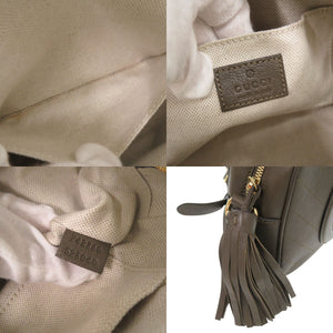 美品 グッチ ブロンディ 742360 レザー ブラウン ショルダーバッグ 0312【中古】GUCCI