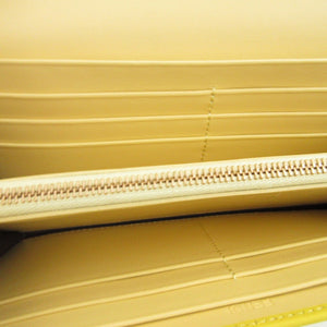 新品同様 フェンディ FFダイヤモンド 8M0251 レザー イエロー 黄 2つ折り長財布 財布 0336【中古】FENDI