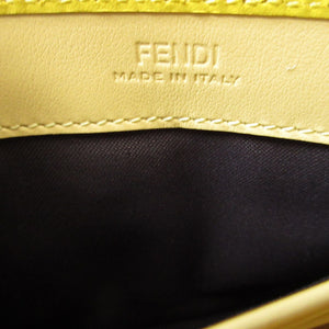 新品同様 フェンディ FFダイヤモンド 8M0251 レザー イエロー 黄 2つ折り長財布 財布 0336【中古】FENDI
