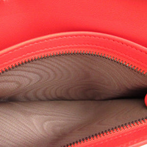 新品同様 ボッテガヴェネタ イントレチャート 143305 レザー レッド 赤 2つ折り長財布 財布 0337【中古】BOTTEGA VENETA