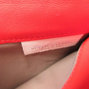 新品同様 ボッテガヴェネタ イントレチャート 143305 レザー レッド 赤 2つ折り長財布 財布 0337【中古】BOTTEGA VENETA