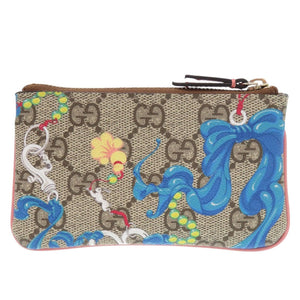 新品同様 グッチ ハートシェイプ キーチェーン 838892 GGスプリーム ベージュ コインケース 0340【中古】GUCCI