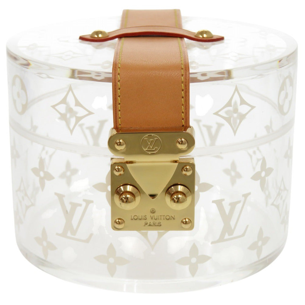 美品 ルイ ヴィトン ボワット スコット モノグラム GI0203 プレキシガラス クリア メイクボックス ジュエリーケース 小物入れ LV 0360【中古】LOUIS VUITTON