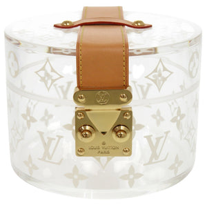 美品 ルイ ヴィトン ボワット スコット モノグラム GI0203 プレキシガラス クリア メイクボックス ジュエリーケース 小物入れ LV 0360【中古】LOUIS VUITTON