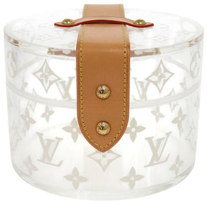 美品 ルイ ヴィトン ボワット スコット モノグラム GI0203 プレキシガラス クリア メイクボックス ジュエリーケース 小物入れ LV 0360【中古】LOUIS VUITTON