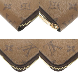 未使用品 ルイ ヴィトン ジッピーウォレット モノグラムリバース M82444 ICチップ ブラウン ラウンドファスナー 長財布 LV 0365【中古】LOUIS VUITTON