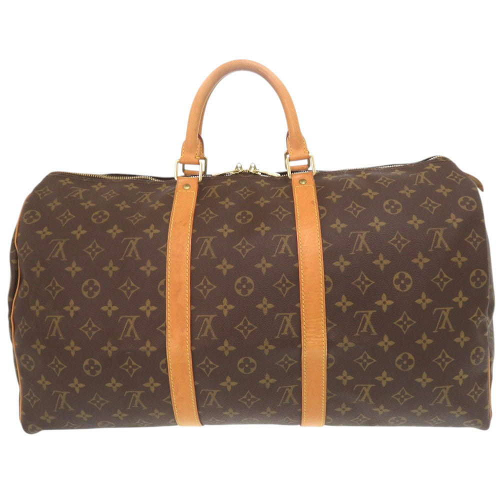 ルイ ヴィトン キーポル50 モノグラム M41426 ブラウン ボストンバッグ LV 0371【中古】LOUIS VUITTON