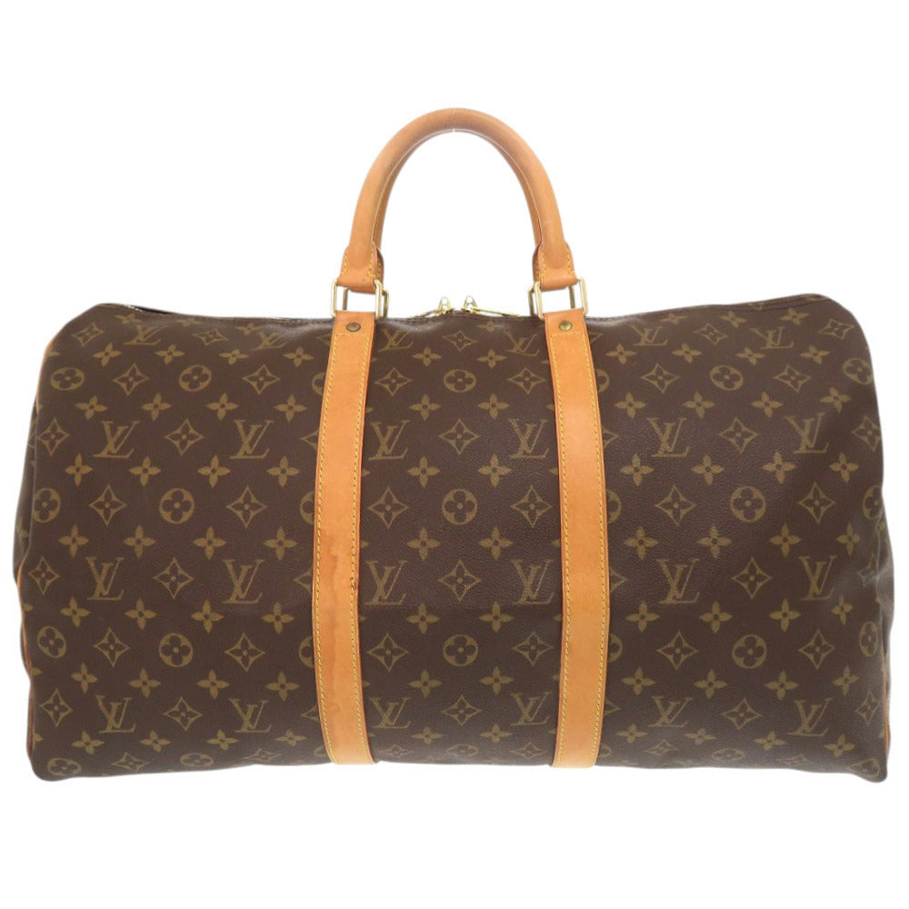 ルイ ヴィトン キーポル50 モノグラム M41426 ブラウン ボストンバッグ LV 0371【中古】LOUIS VUITTON