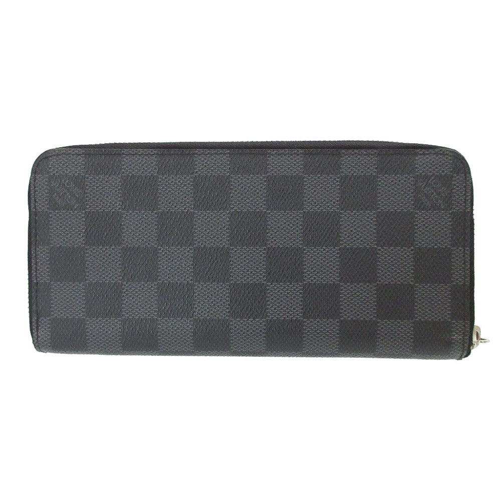 美品 ルイヴィトン ダミエ グラフィット ジッピーウォレット ヴェルティカル N63095 ラウンドファスナー長財布 財布 0374【中古】LOUIS VUITTON