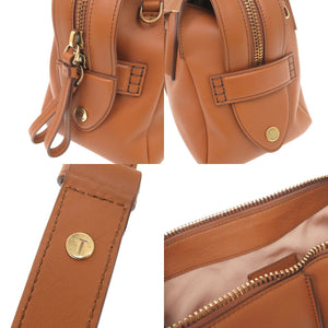 新品同様 トッズ Dスタイリング レザー ブラウン 2WAY ハンドバッグ ショルダーバッグ 茶 0388【中古】TOD’S