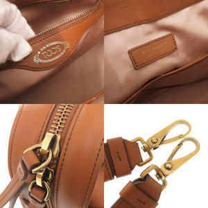 新品同様 トッズ Dスタイリング レザー ブラウン 2WAY ハンドバッグ ショルダーバッグ 茶 0388【中古】TOD’S