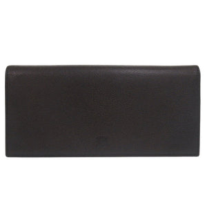 美品 ロエベ アナグラム レザー ブラック 長財布 二つ折り長財布 黒 0397【中古】LOEWE