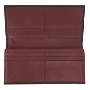 美品 ロエベ アナグラム レザー ブラック 長財布 二つ折り長財布 黒 0397【中古】LOEWE
