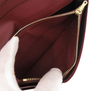 美品 ロエベ アナグラム レザー ブラック 長財布 二つ折り長財布 黒 0397【中古】LOEWE