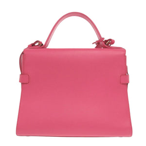 美品 デルボー タンペート MM AA0368AAX050HDP レザー ピンク 2way ハンドバッグ 0424【中古】DELVAUX