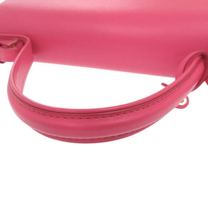 美品 デルボー タンペート MM AA0368AAX050HDP レザー ピンク 2way ハンドバッグ 0424【中古】DELVAUX