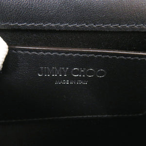 新品同様 ジミーチュウ ヴァレンヌ 型押しレザー グリーン ショルダーバッグ 緑 0427【中古】JIMMY CHOO