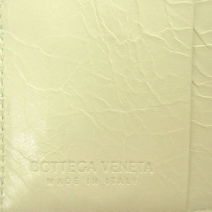 新品同様 ボッテガヴェネタ マキシイントレチャート 690934 ICチップ レザー 黄 イエロー 2つ折り財布 札入れ 財布 0435【中古】BOTTEGA VENETA