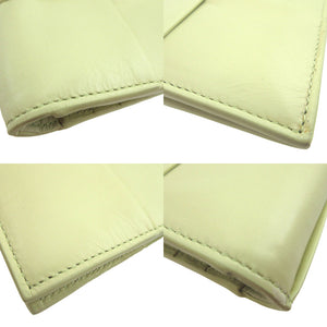 新品同様 ボッテガヴェネタ マキシイントレチャート 690934 ICチップ レザー 黄 イエロー 2つ折り財布 札入れ 財布 0435【中古】BOTTEGA VENETA