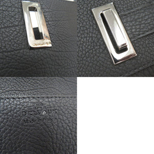新品同様 デルボー トラベル ウォレット 長財布 大容量 ユニセックス レザー ブラック 0436【中古】DELVAUX