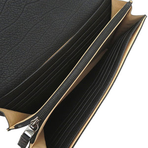 新品同様 デルボー トラベル ウォレット 長財布 大容量 ユニセックス レザー ブラック 0436【中古】DELVAUX