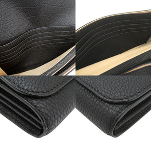 新品同様 デルボー トラベル ウォレット 長財布 大容量 ユニセックス レザー ブラック 0436【中古】DELVAUX