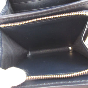 新品同様 グッチ ホースビット 621891 キャンバス レザー ベージュ ネイビー 紺 2つ折り財布 財布 0437【中古】GUCCI