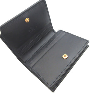 新品同様 グッチ ホースビット 621887 コンパクトウォレット キャンバス レザー ベージュ ネイビー 紺 2つ折り財布 財布 0438【中古】GUCCI