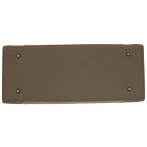 新品同様 モラビト ステラPM レザー スエード グレージュ ハンドバッグ 0441【中古】MORABITO