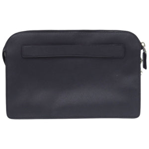美品 プラダ クラッチバッグ 2VF056 サフィアーノ ネイビー 紺 セカンドバッグ 0450【中古】PRADA