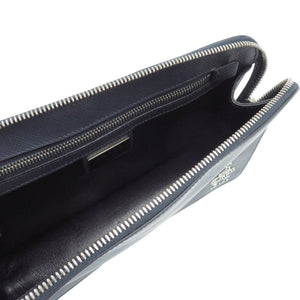 美品 プラダ クラッチバッグ 2VF056 サフィアーノ ネイビー 紺 セカンドバッグ 0450【中古】PRADA