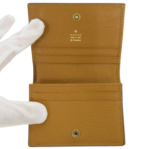 新品同様 グッチ ディズニーコラボ ミッキーマウス 602534 PVC/レザー ブラウン 二つ折り財布 茶 0452【中古】GUCCI