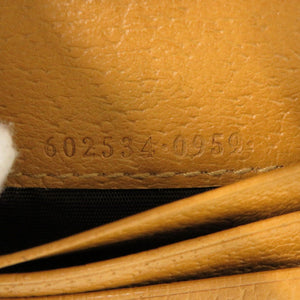 新品同様 グッチ ディズニーコラボ ミッキーマウス 602534 PVC/レザー ブラウン 二つ折り財布 茶 0452【中古】GUCCI