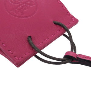 新品同様 エルメス サックオランジュ バッグチャーム ラムスキン ローズメキシコ Y刻印(2020年製) ピンク キーホルダー 0459【中古】HERMES