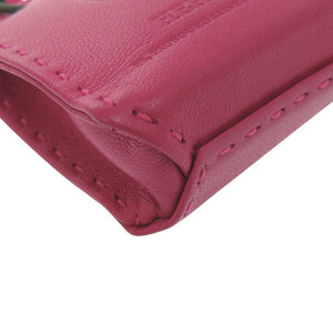 新品同様 エルメス サックオランジュ バッグチャーム ラムスキン ローズメキシコ Y刻印(2020年製) ピンク キーホルダー 0459【中古】HERMES