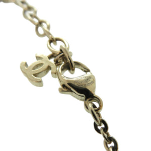 美品 シャネル ココマーク ミラーボール メタル ラインストーン レッド 赤 ネックレス 0463【中古】CHANEL