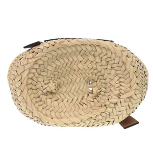 新品同様 ロエベ バスケットバッグ スタジオジブリコラボ まっくろくろすけ A223S93X09 ラフィア レザー ナチュラル かごバッグ 0464【中古】LOEWE