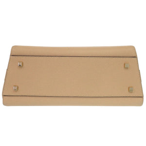美品 ヴァレクストラ 2WAY トリエンナーレ ミディアム レザー ピンクベージュ ハンドバッグ 0473【中古】Valextra