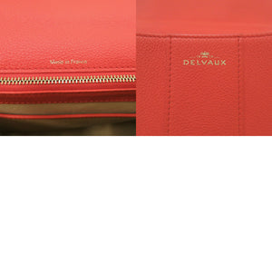デルボー ブリヨン MM SS0483AAU024MDO レザー オレンジ 2way ハンドバッグ 0474【中古】DELVAUX