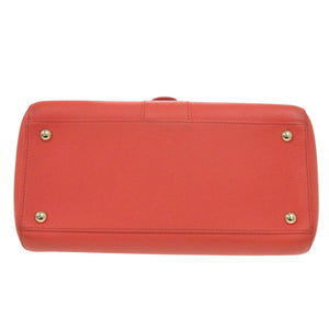 デルボー ブリヨン MM SS0483AAU024MDO レザー オレンジ 2way ハンドバッグ 0474【中古】DELVAUX