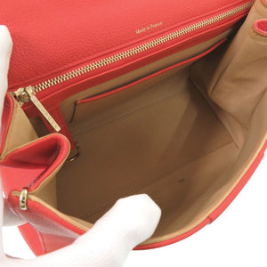 デルボー ブリヨン MM SS0483AAU024MDO レザー オレンジ 2way ハンドバッグ 0474【中古】DELVAUX