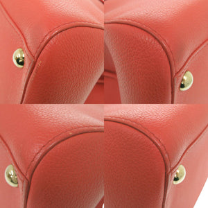 デルボー ブリヨン MM SS0483AAU024MDO レザー オレンジ 2way ハンドバッグ 0474【中古】DELVAUX